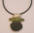Green and Turquoise Pebble Pendant