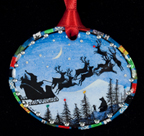 Santa Moon Ride Ornament