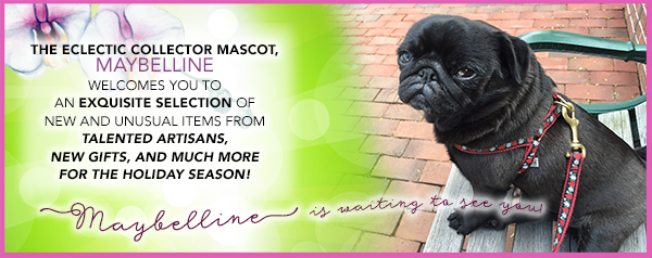 The eclectic collector mascot, Maybelline, welcomes you 